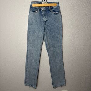 Abercrombie Fitch 90s Straight Ultra High Rise Crossover Waist sz 26 Curve Love